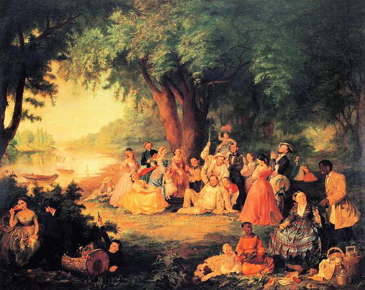 Lilly martin spencer Artist and Her Family on a Fourth of July Picnic china oil painting image